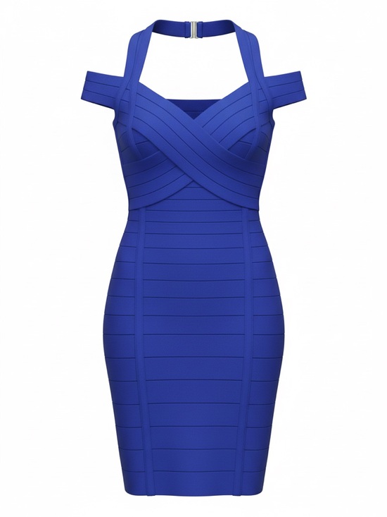 None Dresses & Skirts - Blue Fitted Dress